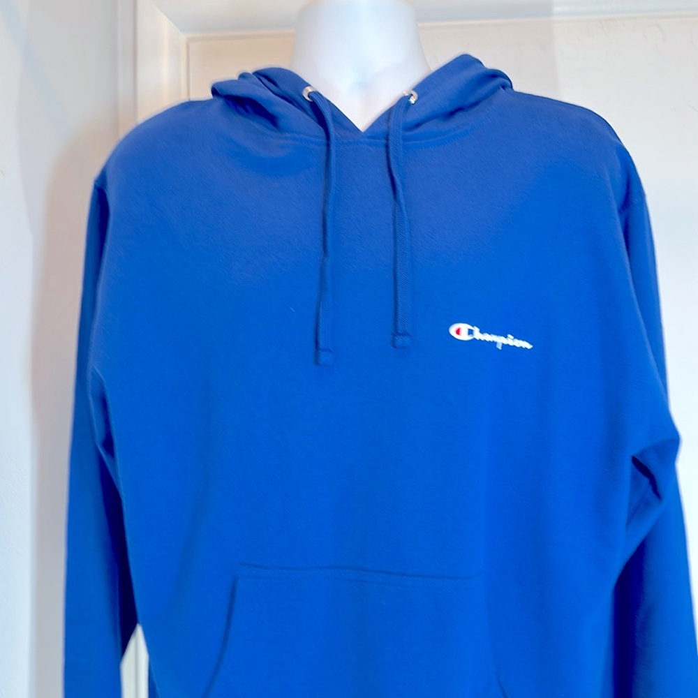 Champion Streetwear Thermal-Fit Fleece Blue Hoodie M NWOT - Picture 8 of 11